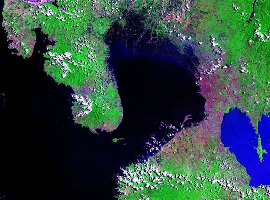Satellite image of Manila Bay